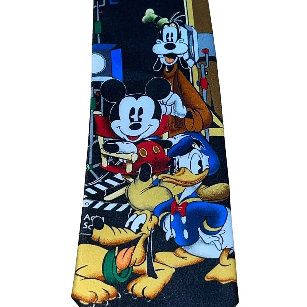 Mickey Goofy Donald Duck Pluto Neck Tie Disney